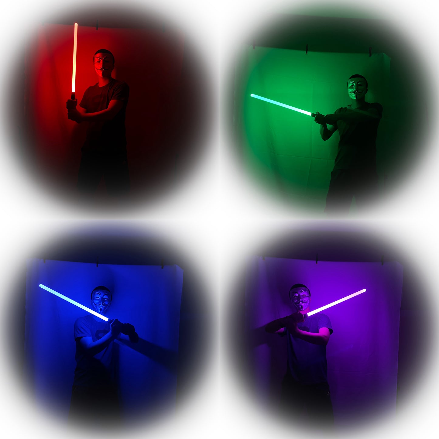 Lukesaber Standard RGB Lightsaber, 7 Color Changing Lightsaber, Aluminum Black Hilt, Two Sound Effects, for Both Adults and Kids